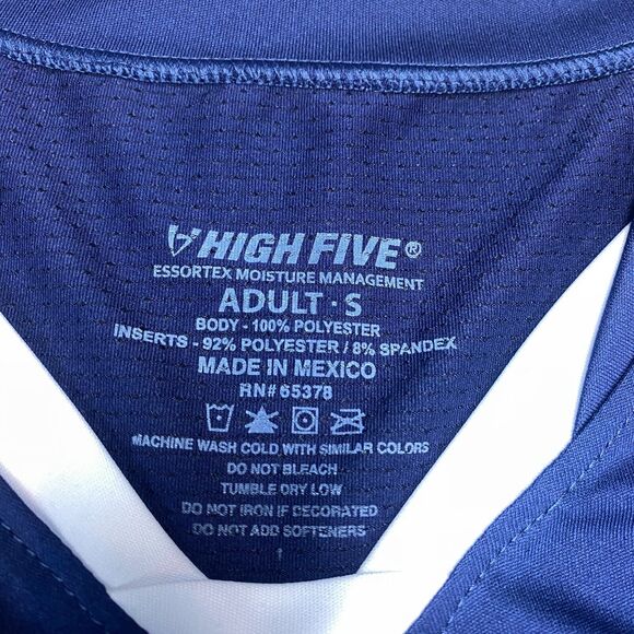 High Five USA Soccer Jersey Blue White Adult Size Small Short Sleeve Pullover - Picture 4 of 10